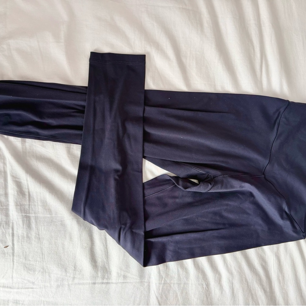 Aerie Blue Crossover Waist Performance Leggings